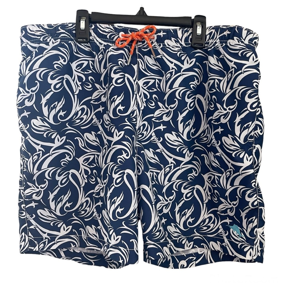 Tommy Bahama Men’s Navy & White Relax Swim Trunks - M